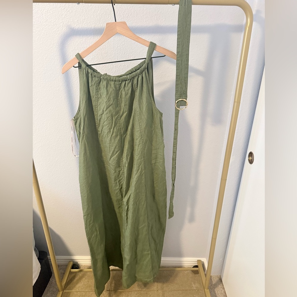Tommy Bahama Elegant Green Sleeveless Dress Size Medium - Picture 3 of 6